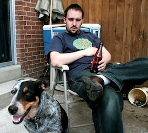 David Chartier with Dog and Problem